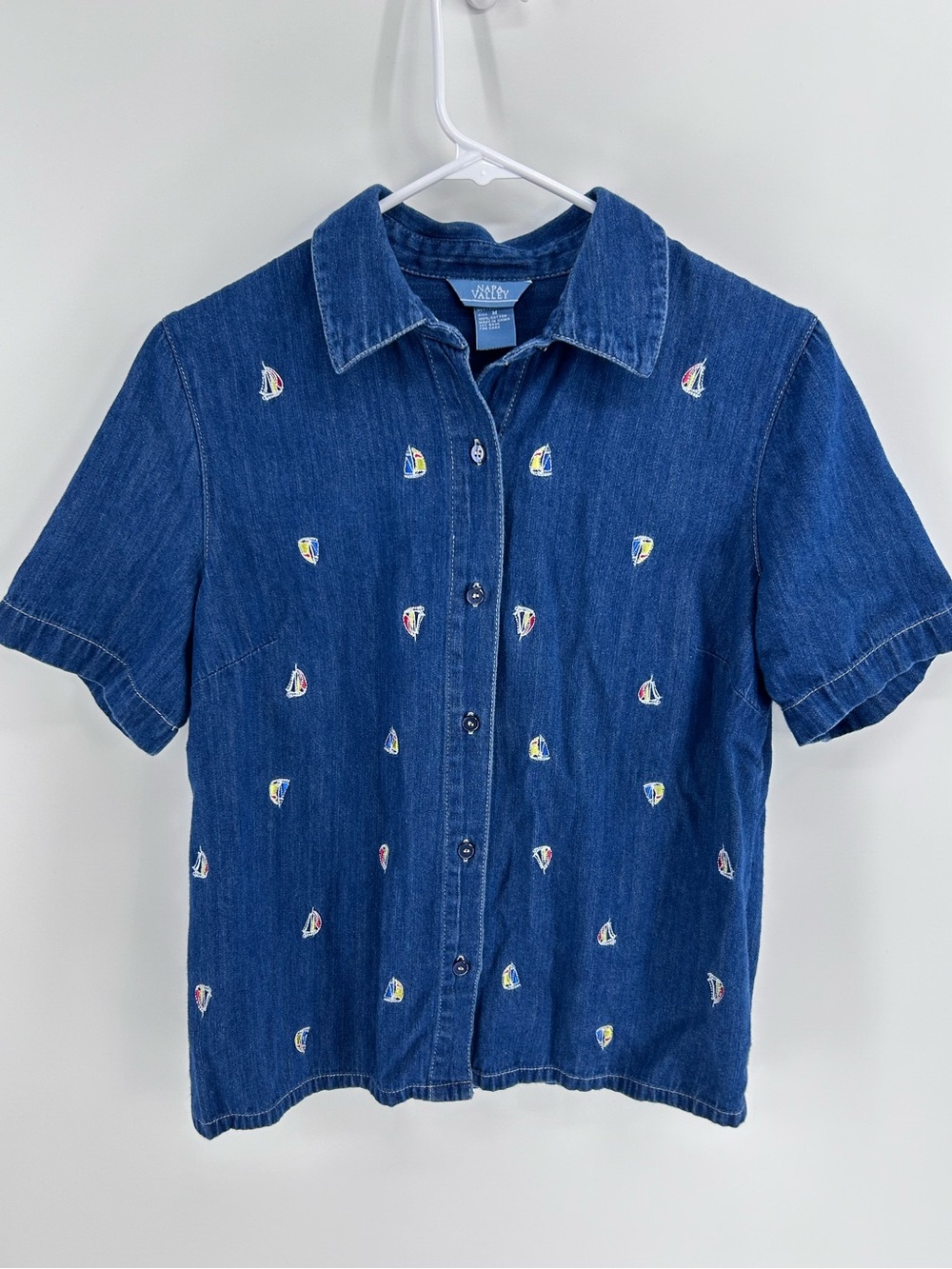 Vintage Napa Valley Embroidered Button Down - Medium